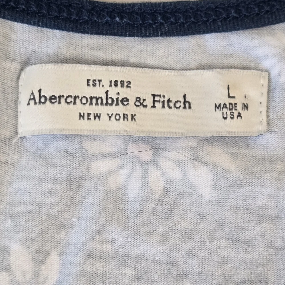 Abercrombie & Fitch Daisy Print Maxi Dress Blue Size Large